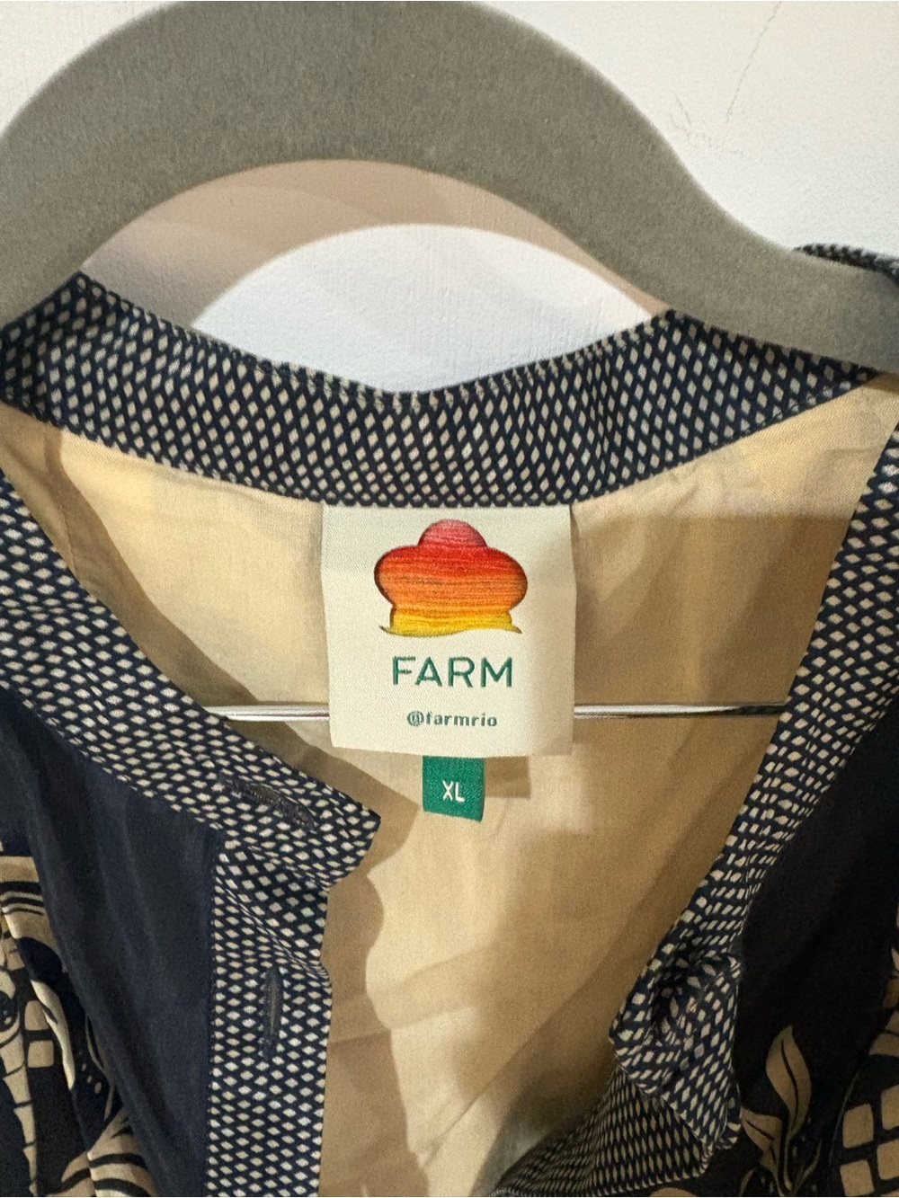 FARM Rio Navy and Cream Floral-Print Belted Mini Dress - Picture 4 of 4